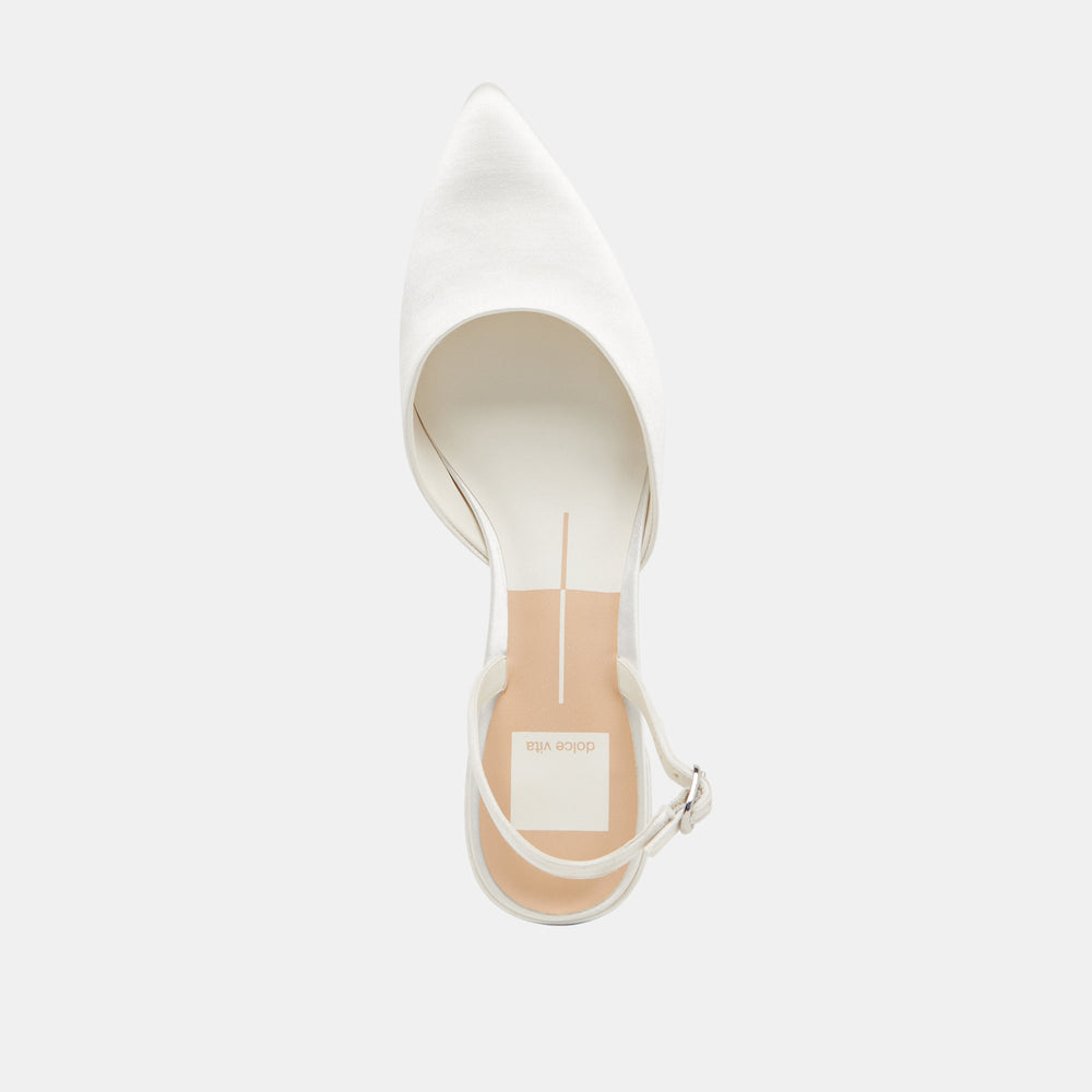 Carel Off White Satin Heels | Dolce Vita Women