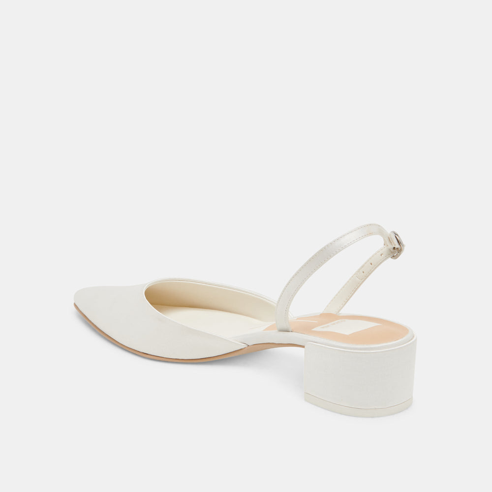 Carel Off White Satin Heels | Dolce Vita Women