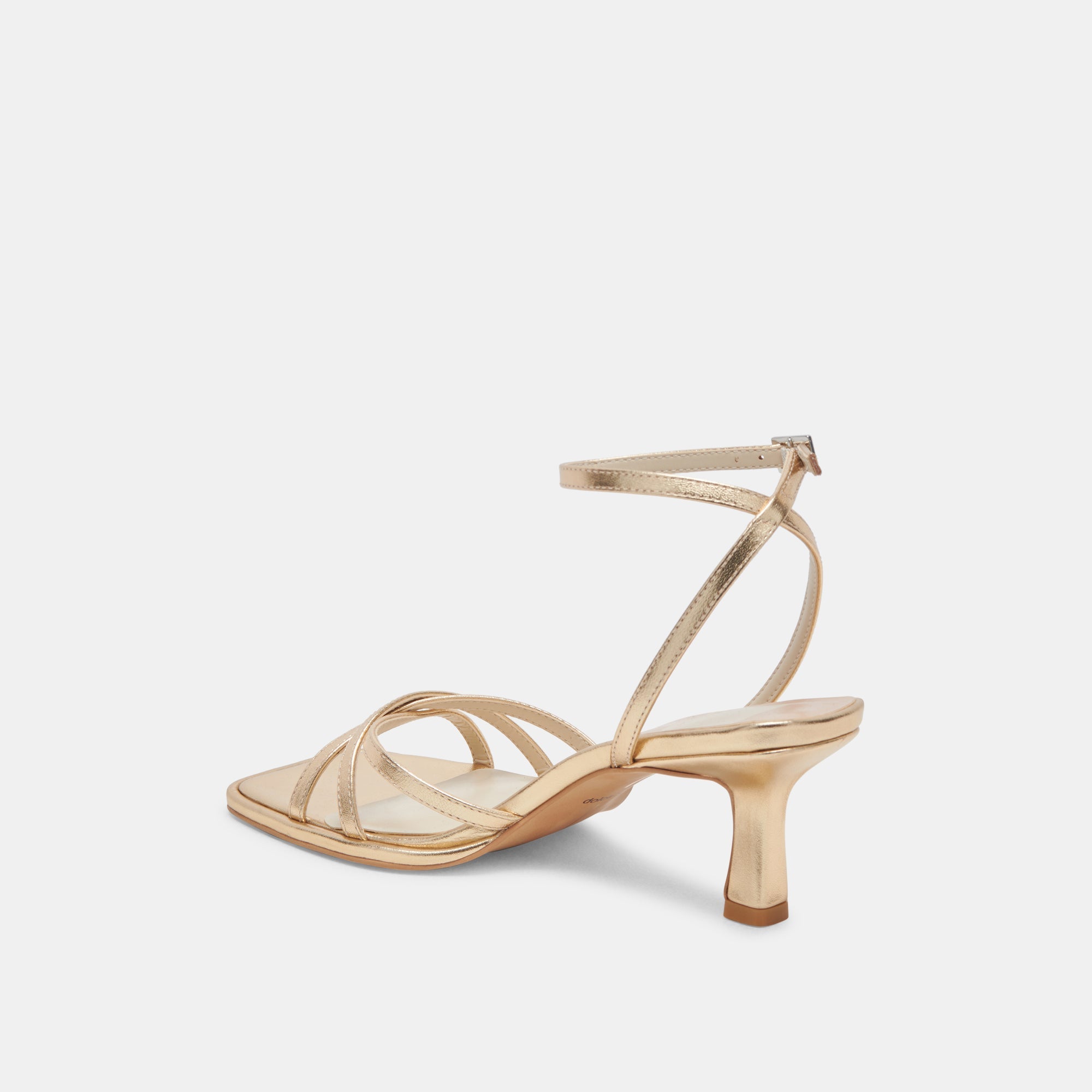MANJI HEELS LIGHT GOLD METALLIC LEATHER | Dolce Vita Women