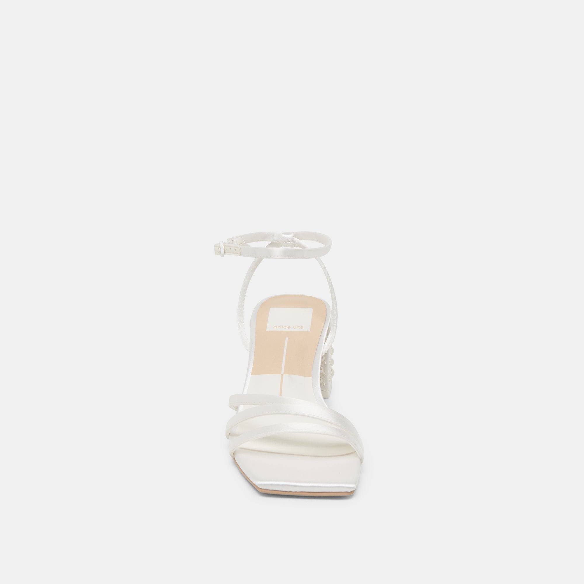 YSABEL PEARL HEELS TRUE WHITE SATIN | Women Dolce Vita