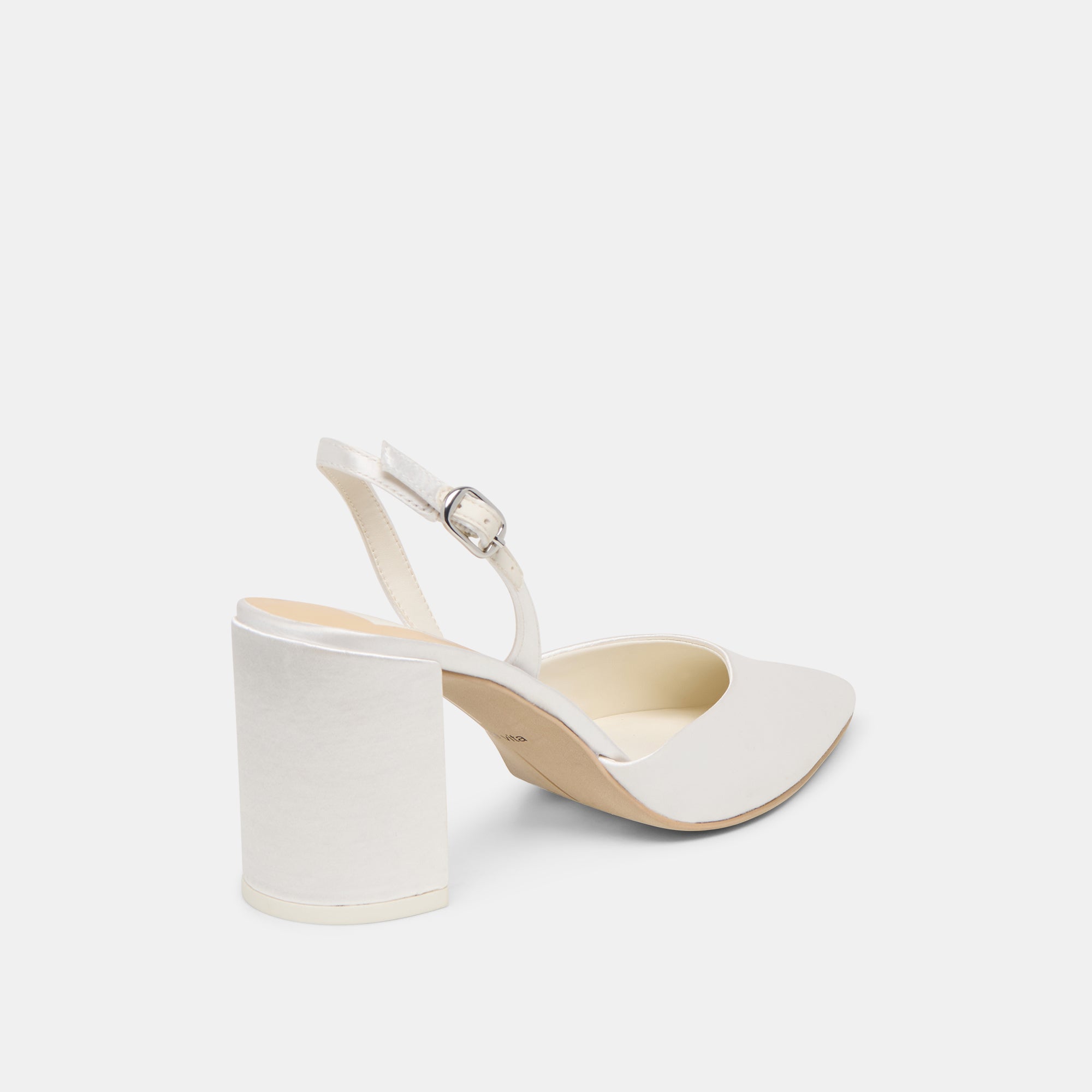 Carel True White Satin High Heels | Women Dolce Vita