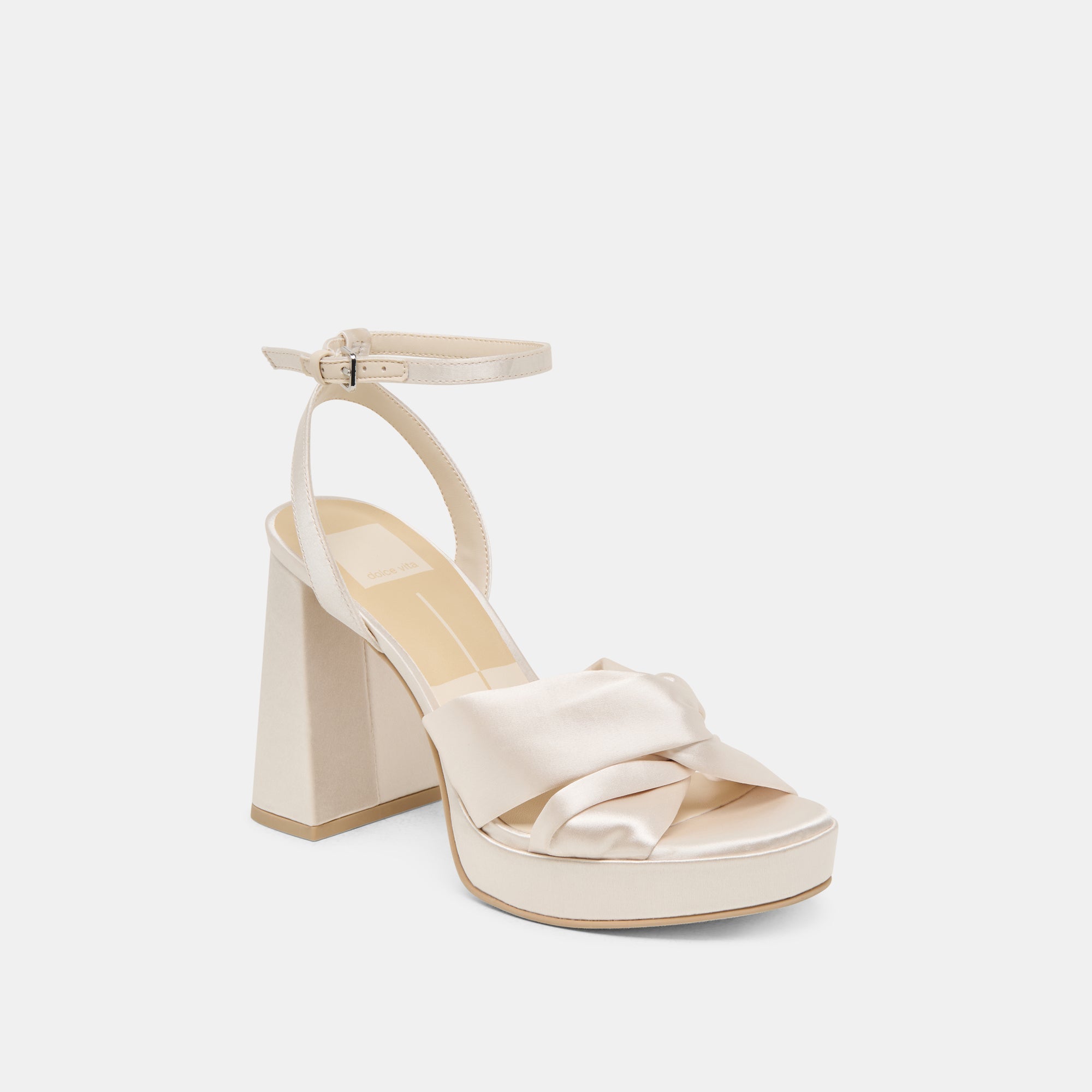 PARLO HEELS IVORY SATIN | Dolce Vita Women
