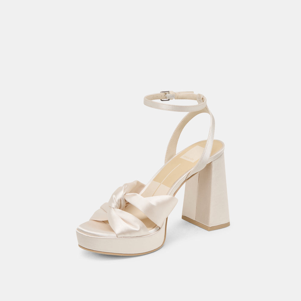 PARLO HEELS IVORY SATIN | Dolce Vita Women