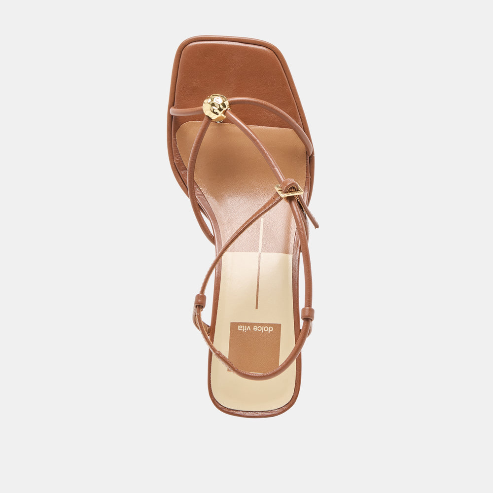 Mylee Cognac Leather Heels | Women Dolce Vita