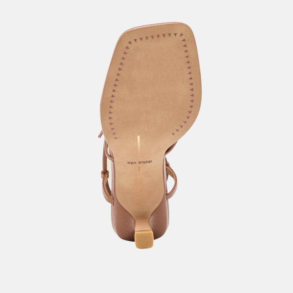 Mylee Cognac Leather Heels | Women Dolce Vita