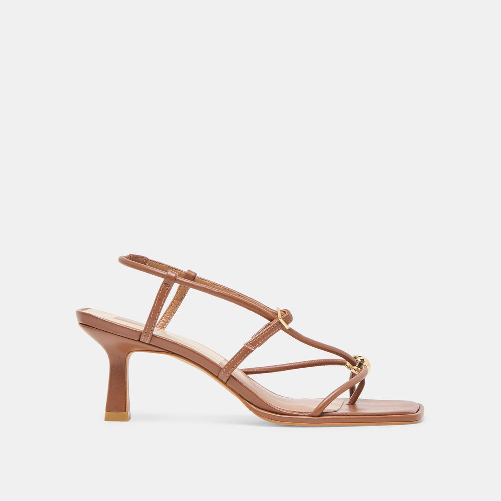 Mylee Cognac Leather Heels | Women Dolce Vita