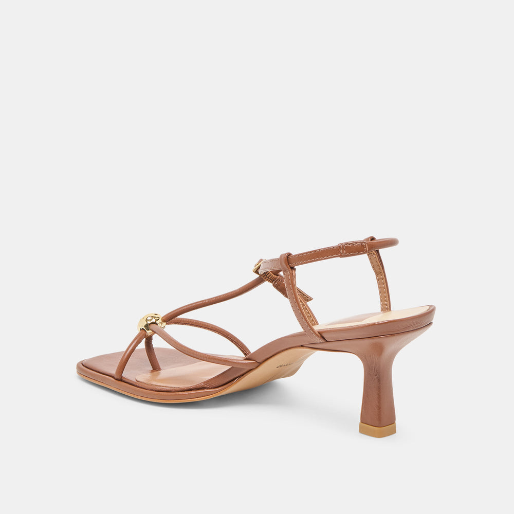 Mylee Cognac Leather Heels | Women Dolce Vita