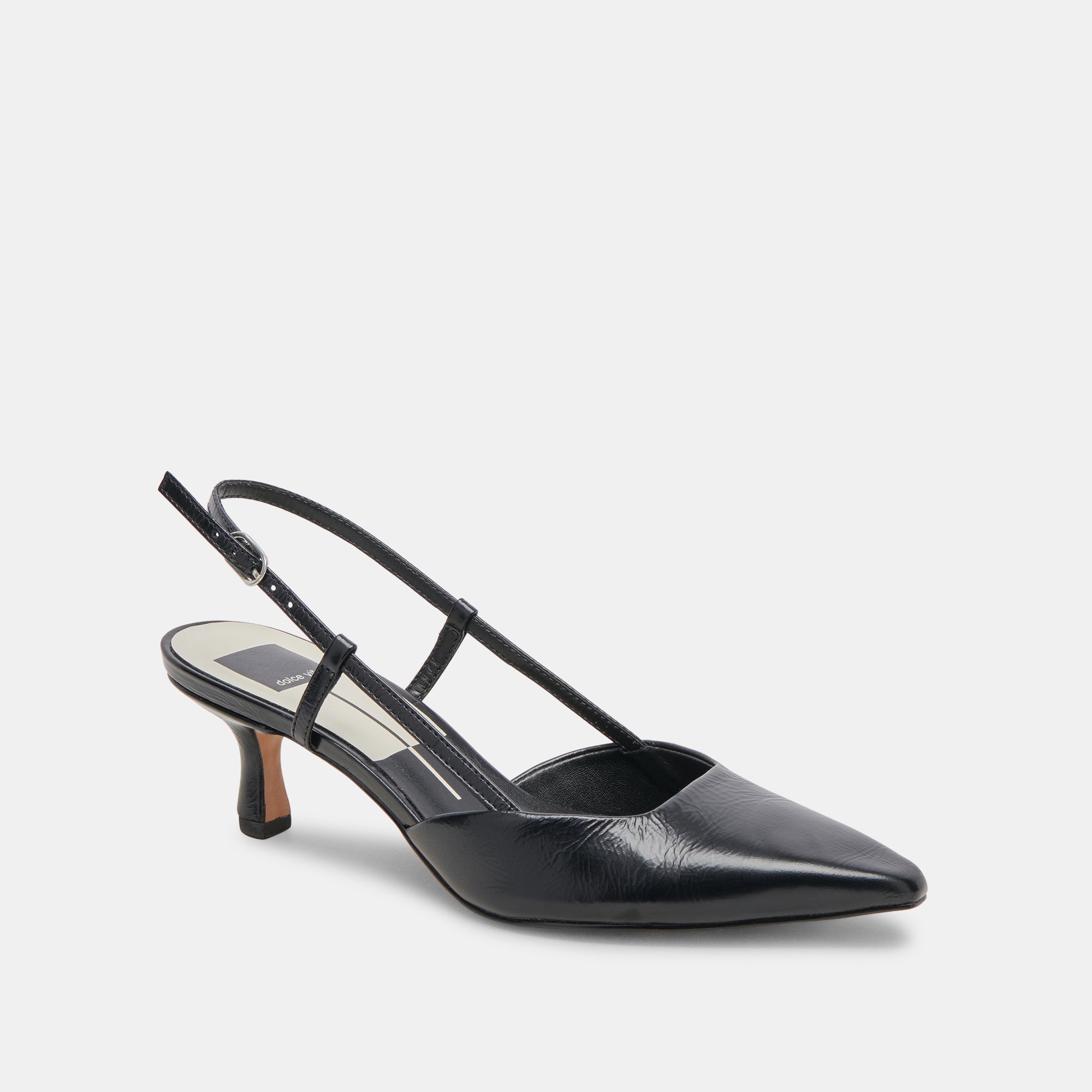 ODELA HEELS MIDNIGHT CRINKLE PATENT | Women Dolce Vita