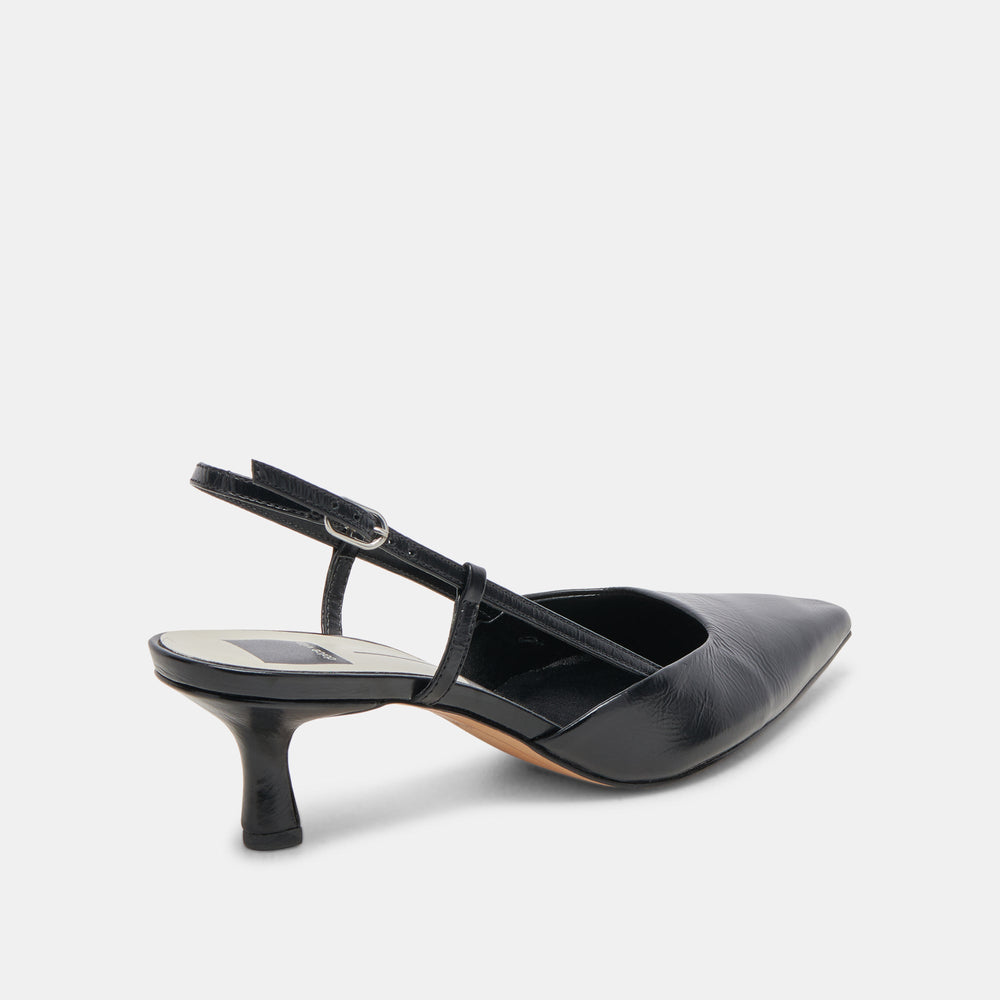 ODELA HEELS MIDNIGHT CRINKLE PATENT | Women Dolce Vita