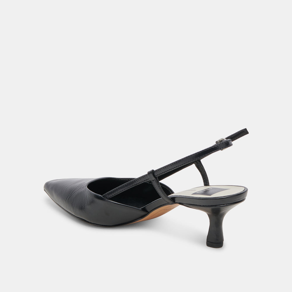 ODELA HEELS MIDNIGHT CRINKLE PATENT | Women Dolce Vita