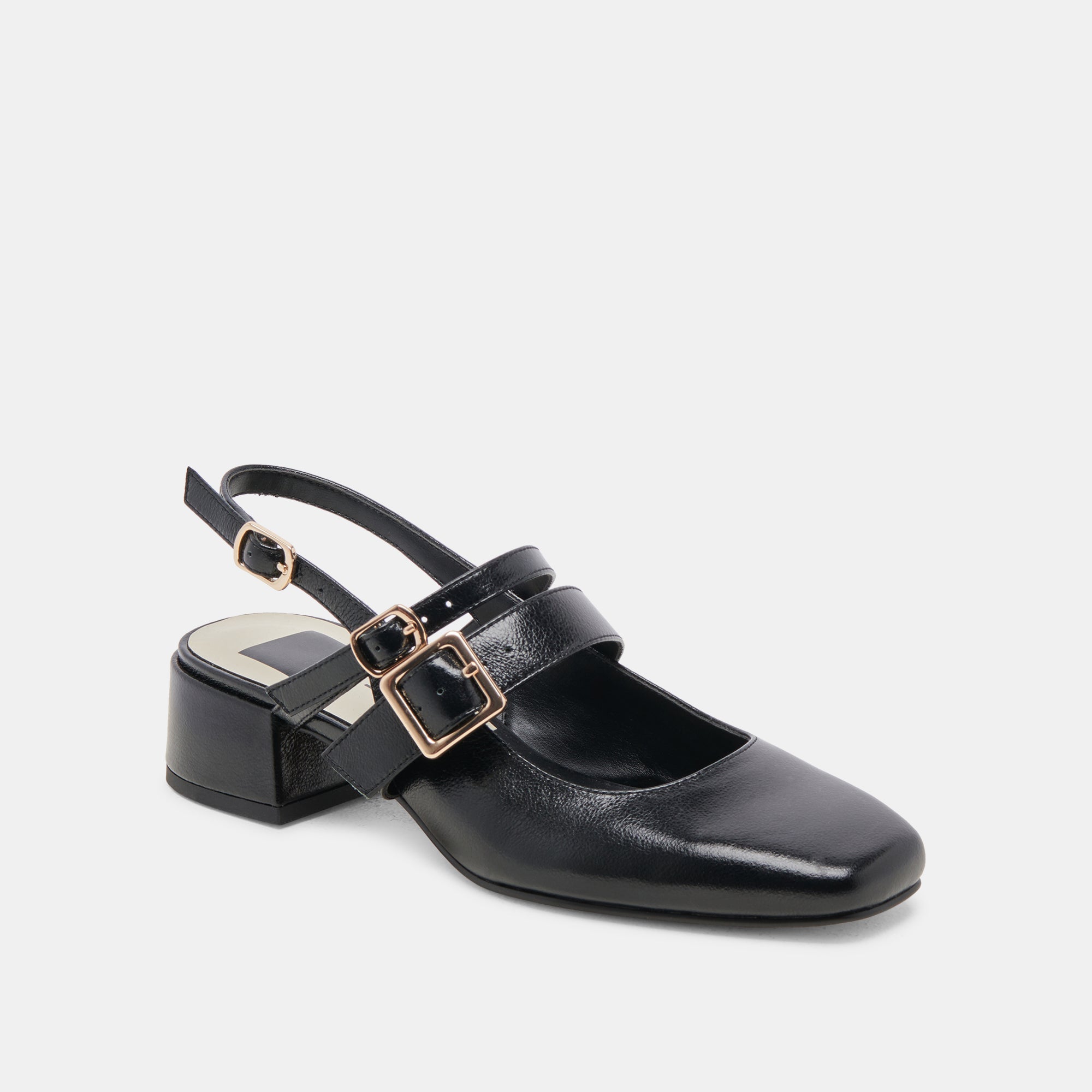 PATZY HEELS MIDNIGHT CRINKLE PATENT LEATHER | Dolce Vita Women