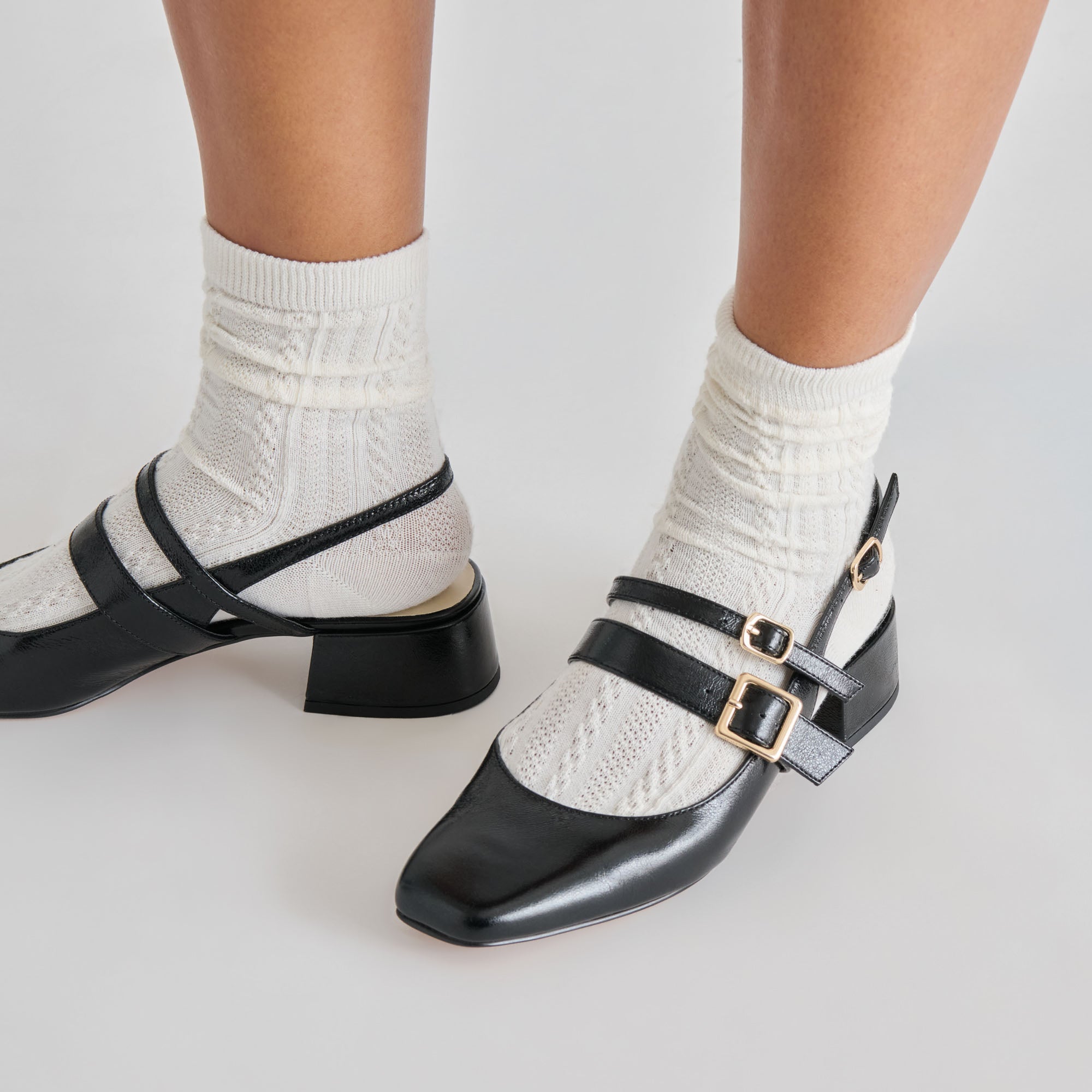 PATZY HEELS MIDNIGHT CRINKLE PATENT LEATHER | Dolce Vita Women