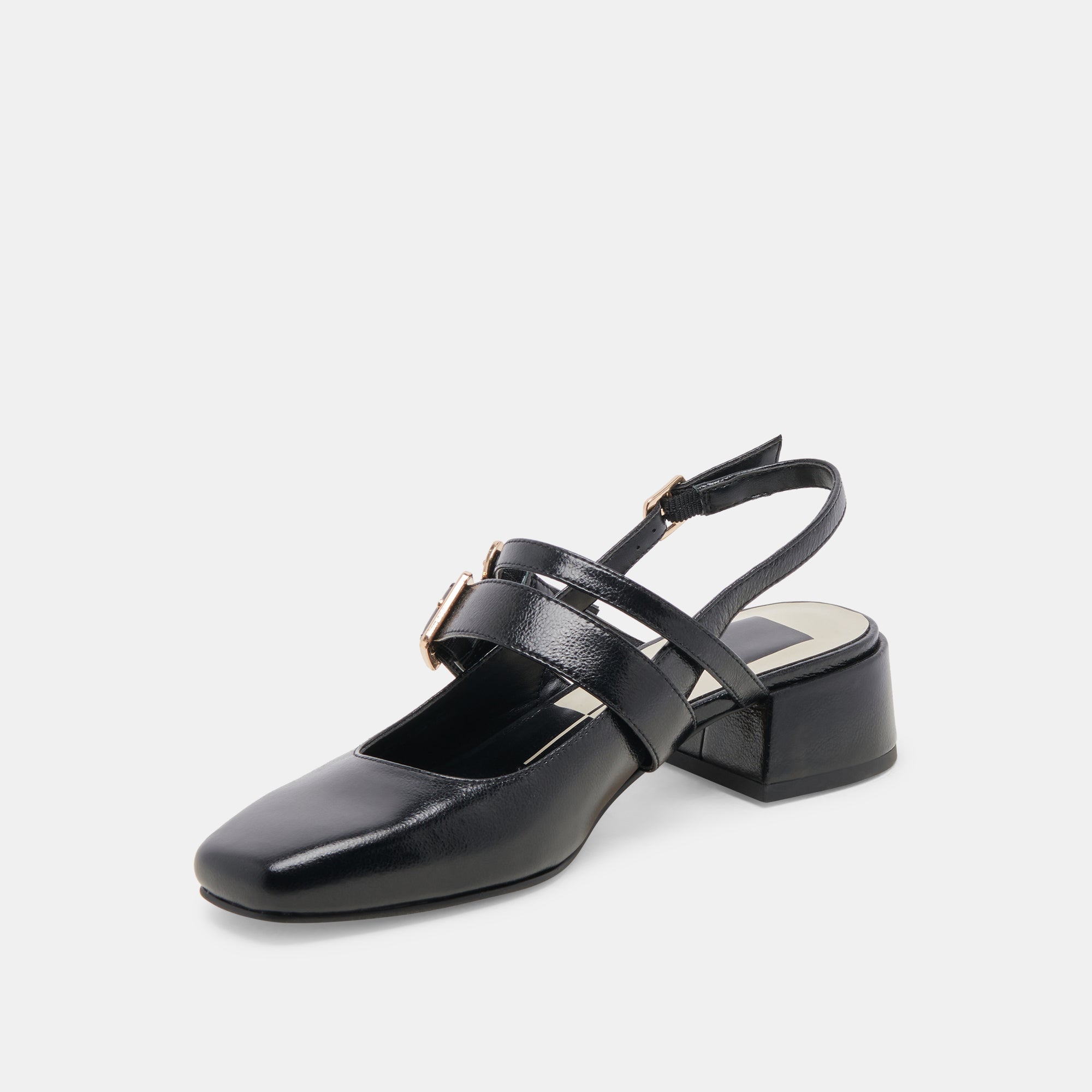 PATZY HEELS MIDNIGHT CRINKLE PATENT LEATHER | Dolce Vita Women