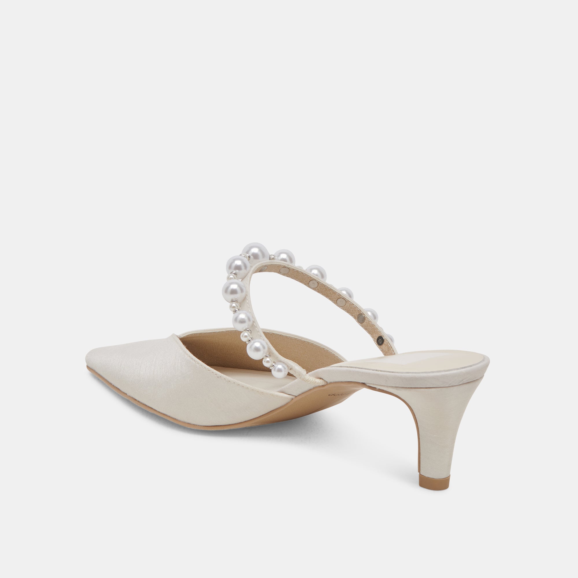 Kanika Pearl Mid Vanilla Pearl Heels | Women Dolce Vita