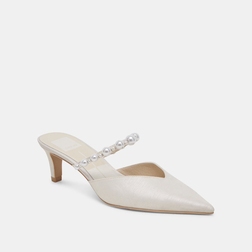 Kanika Pearl Mid Vanilla Pearl Heels | Women Dolce Vita