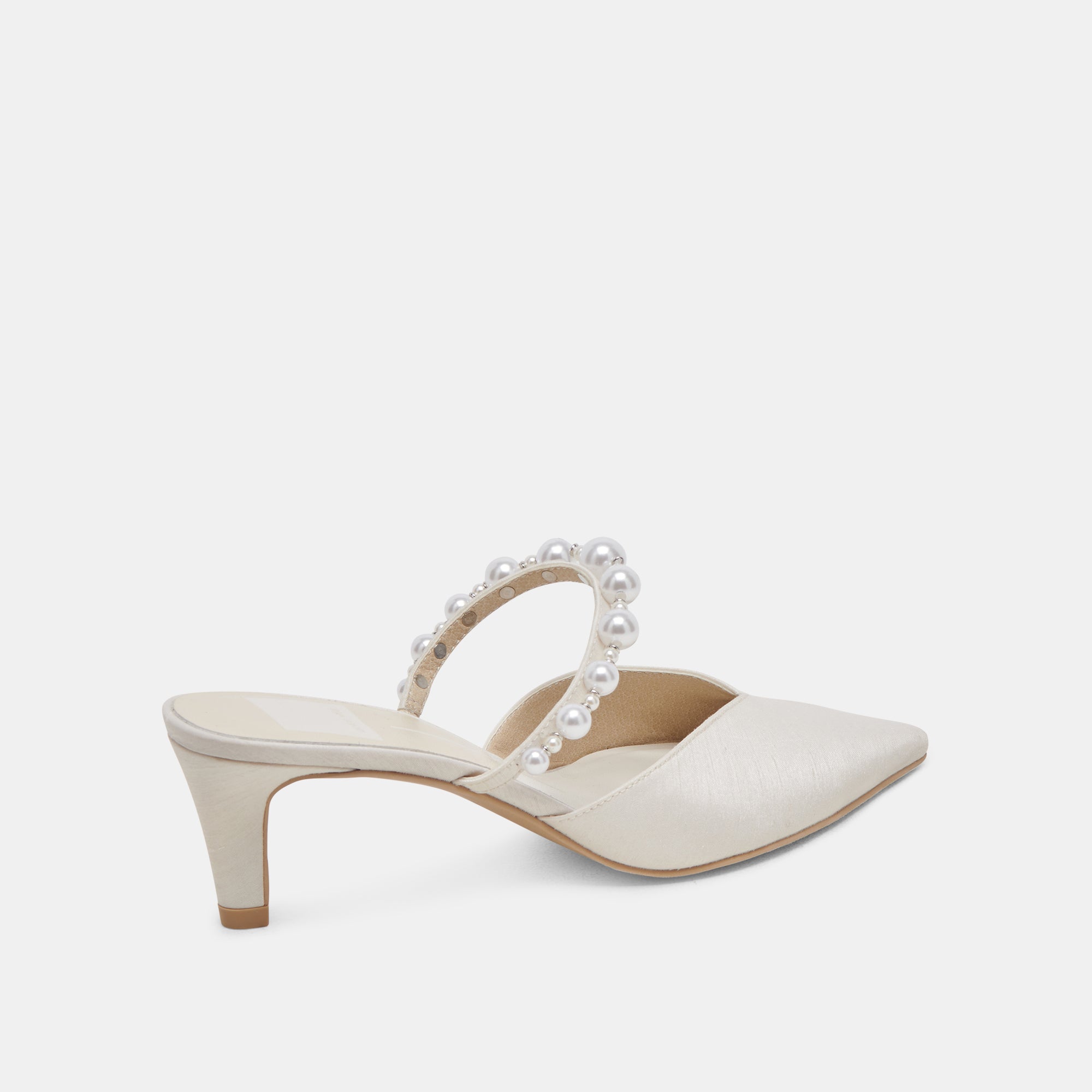 Kanika Pearl Mid Vanilla Pearl Heels | Women Dolce Vita