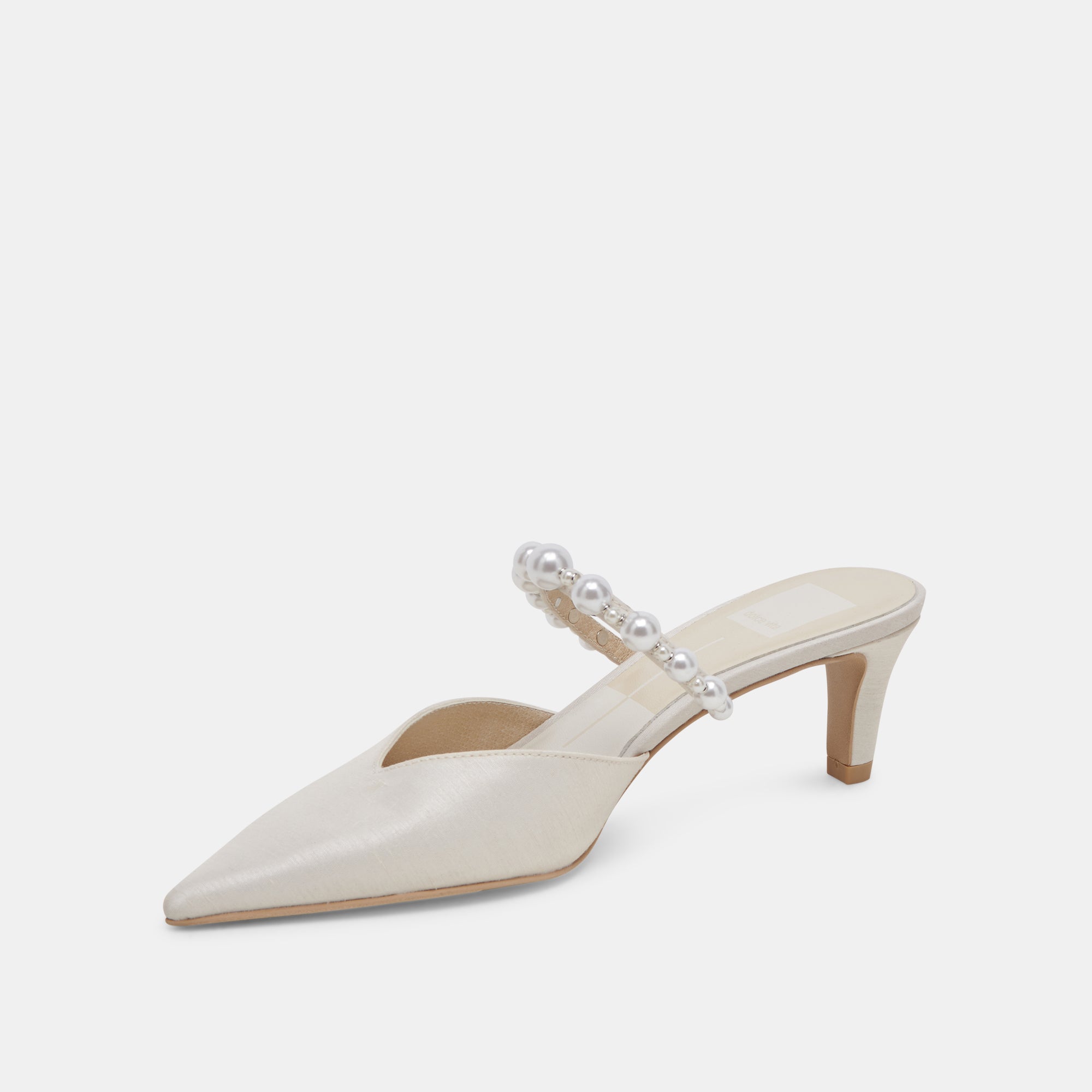 Kanika Pearl Mid Vanilla Pearl Heels | Women Dolce Vita