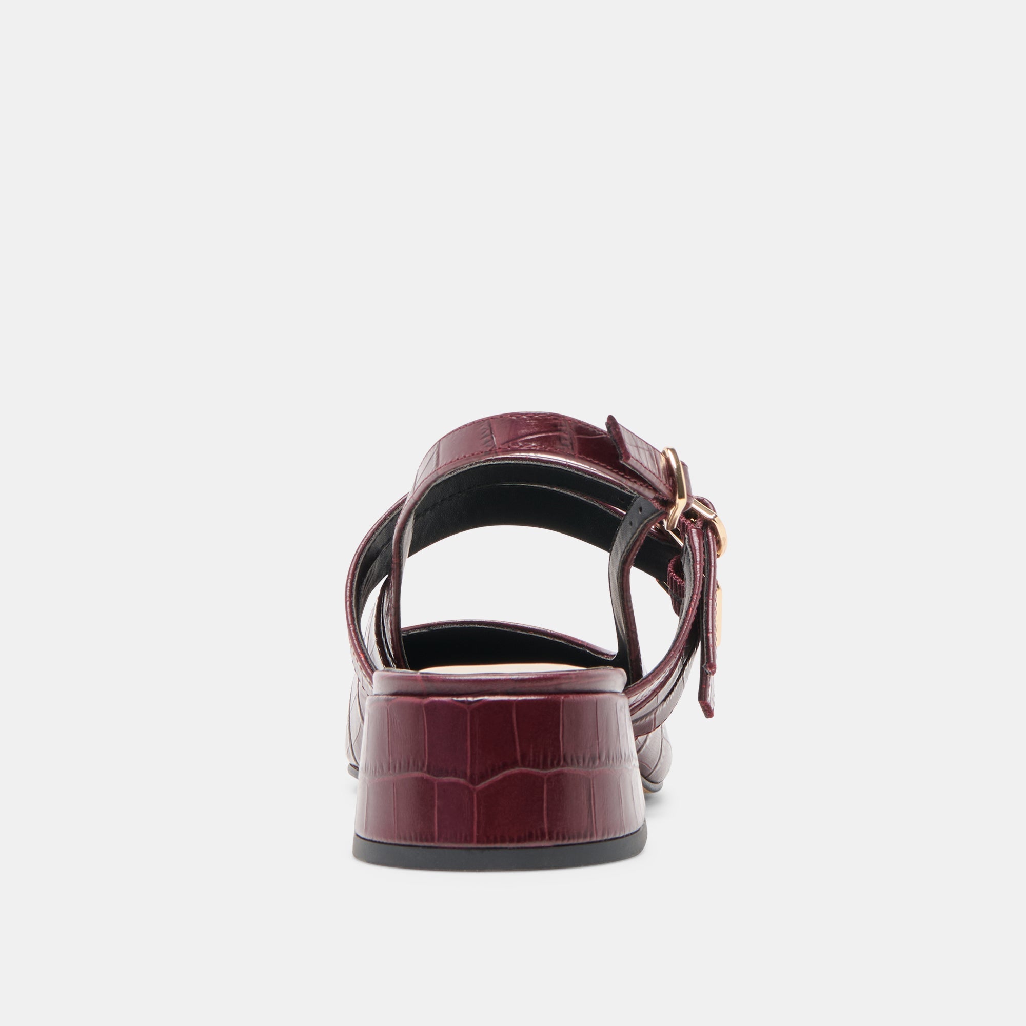 Patzy Oxblood Embossed Leather Heels | Women Dolce Vita