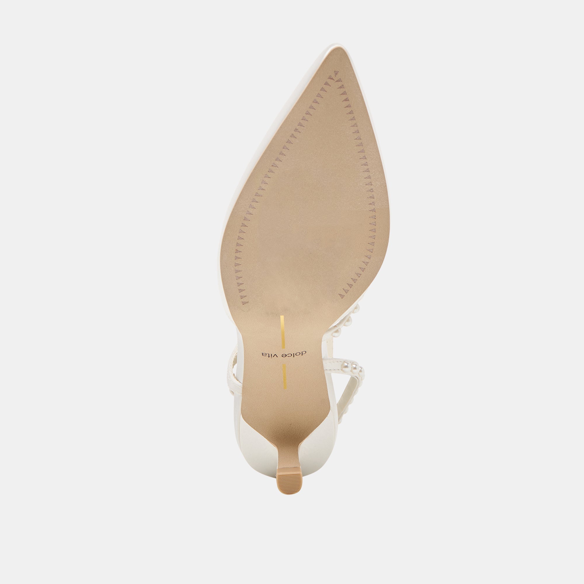 Kamra Pearl True White Satin Mid Heels | Dolce Vita Women