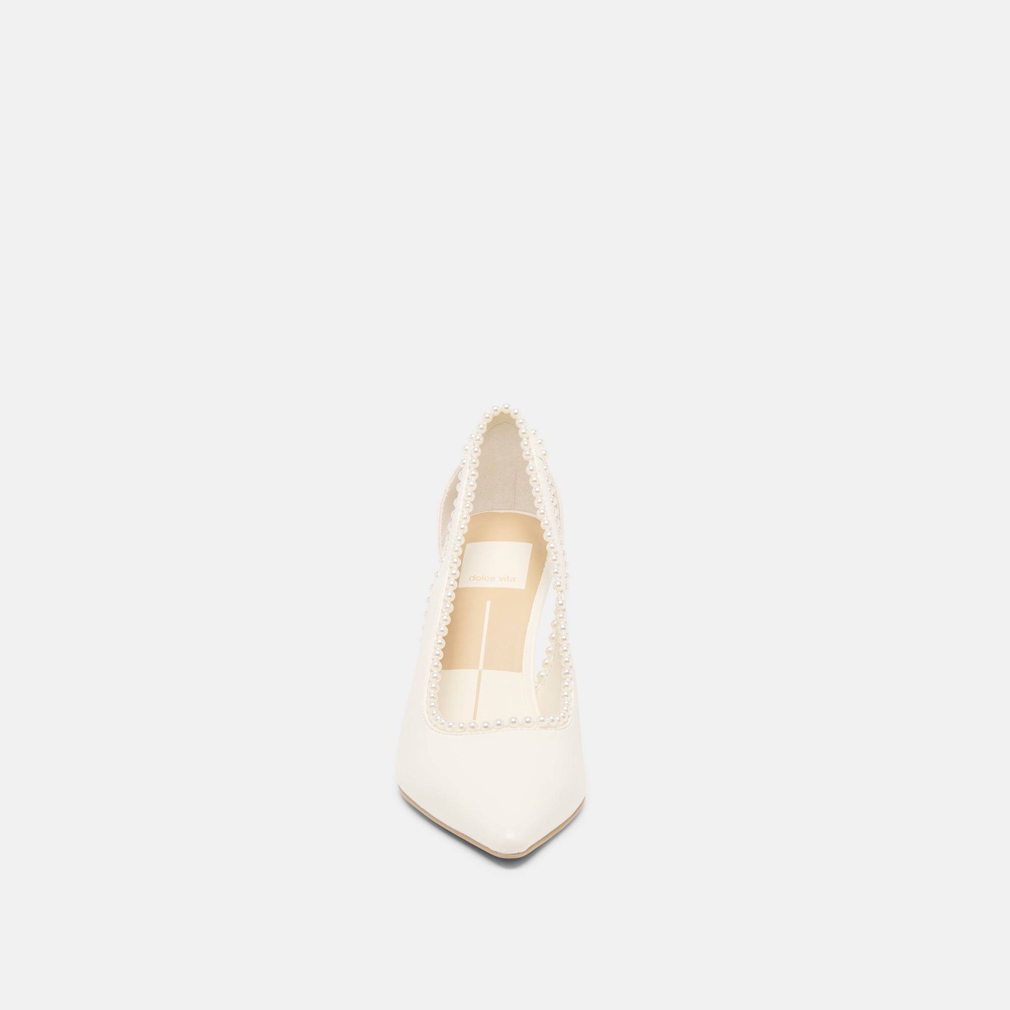Kelson Pearl True White Leather Heels | Women Dolce Vita