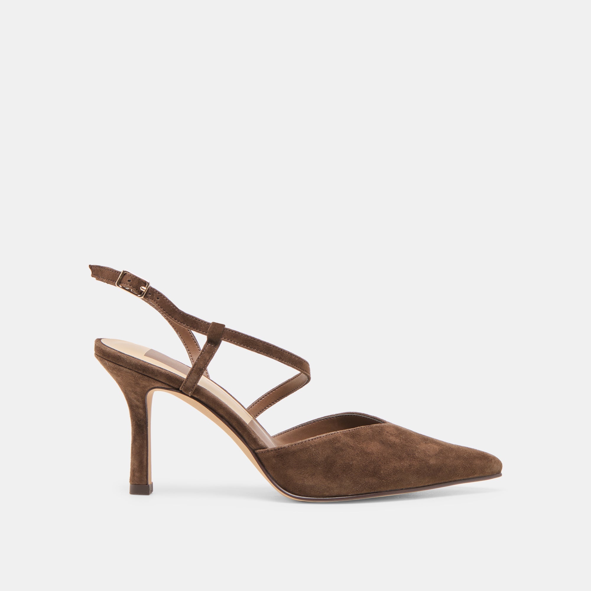 Kamra Dk Brown Suede Heels | Women Dolce Vita