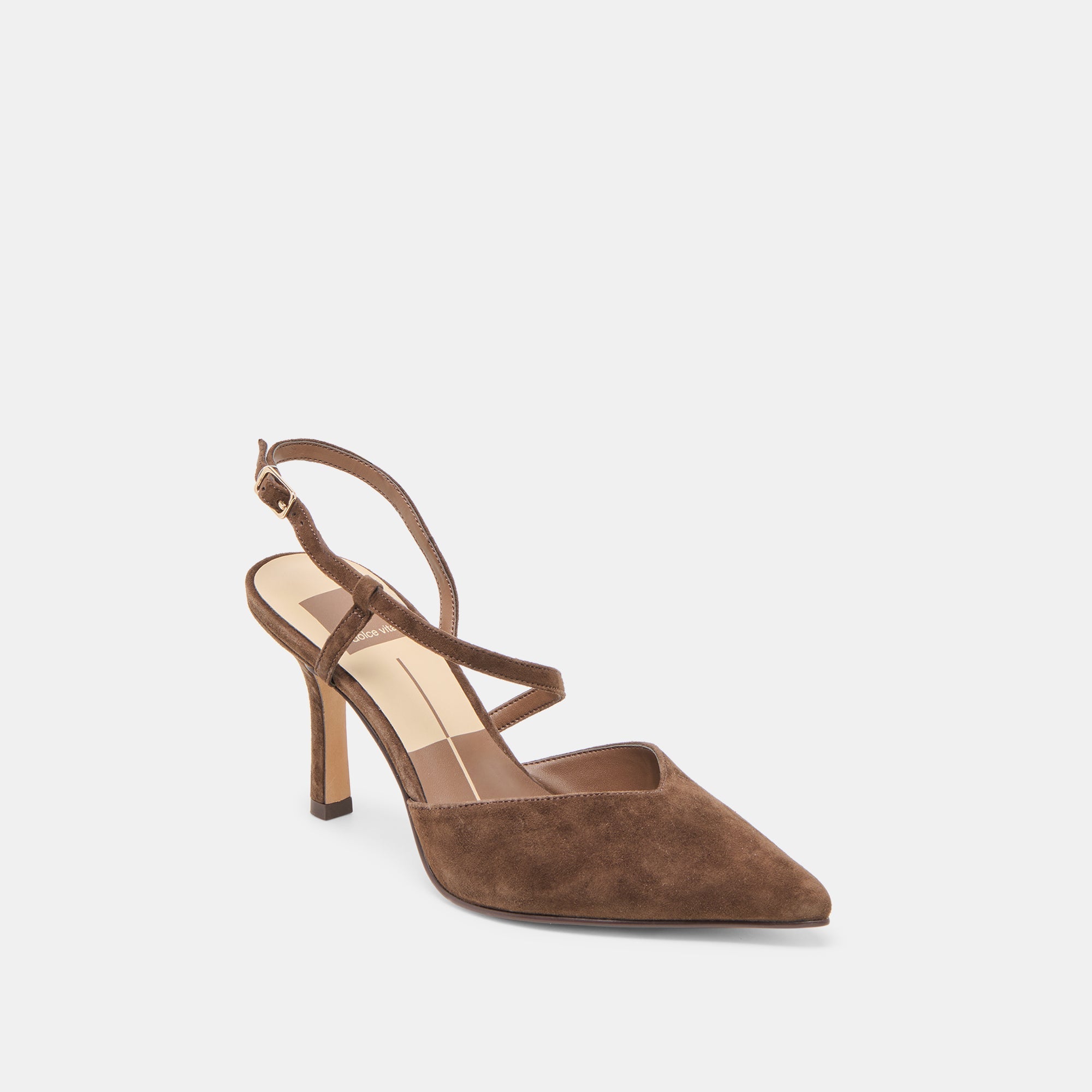 Kamra Dk Brown Suede Heels | Women Dolce Vita