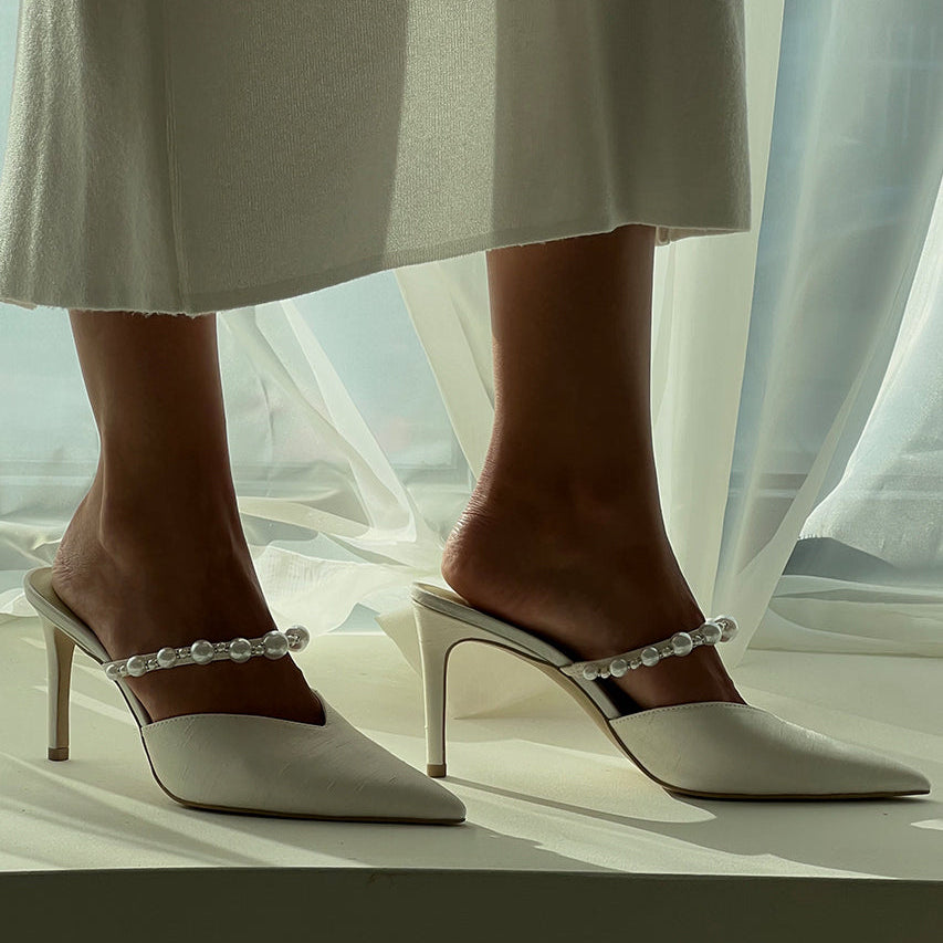 KANIKA Pearl Heels Vanilla Silk | Women Dolce Vita