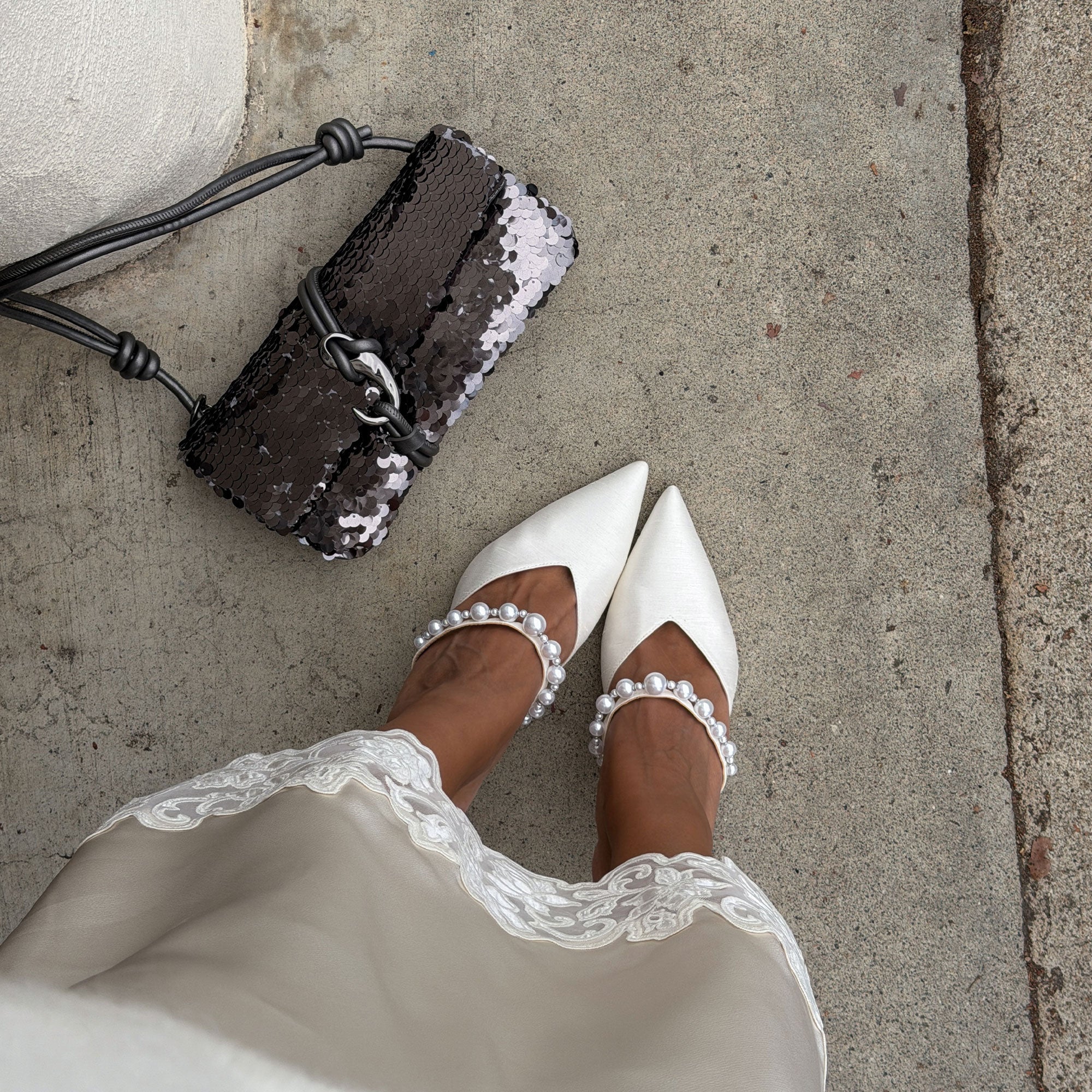 KANIKA Pearl Heels Vanilla Silk | Women Dolce Vita
