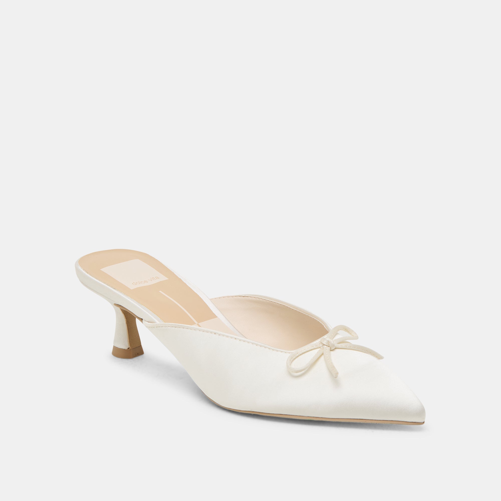 Cleo Off White Satin Heels | Dolce Vita Women