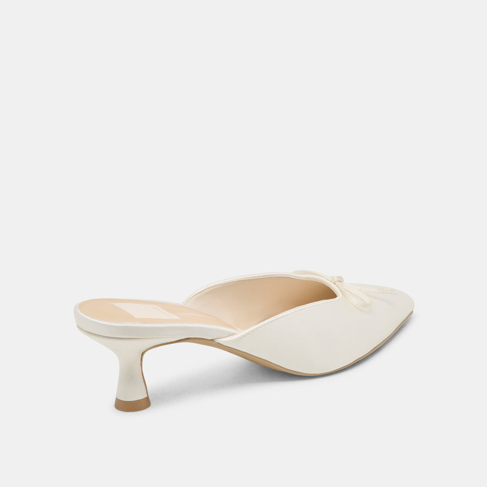 Cleo Off White Satin Heels | Dolce Vita Women