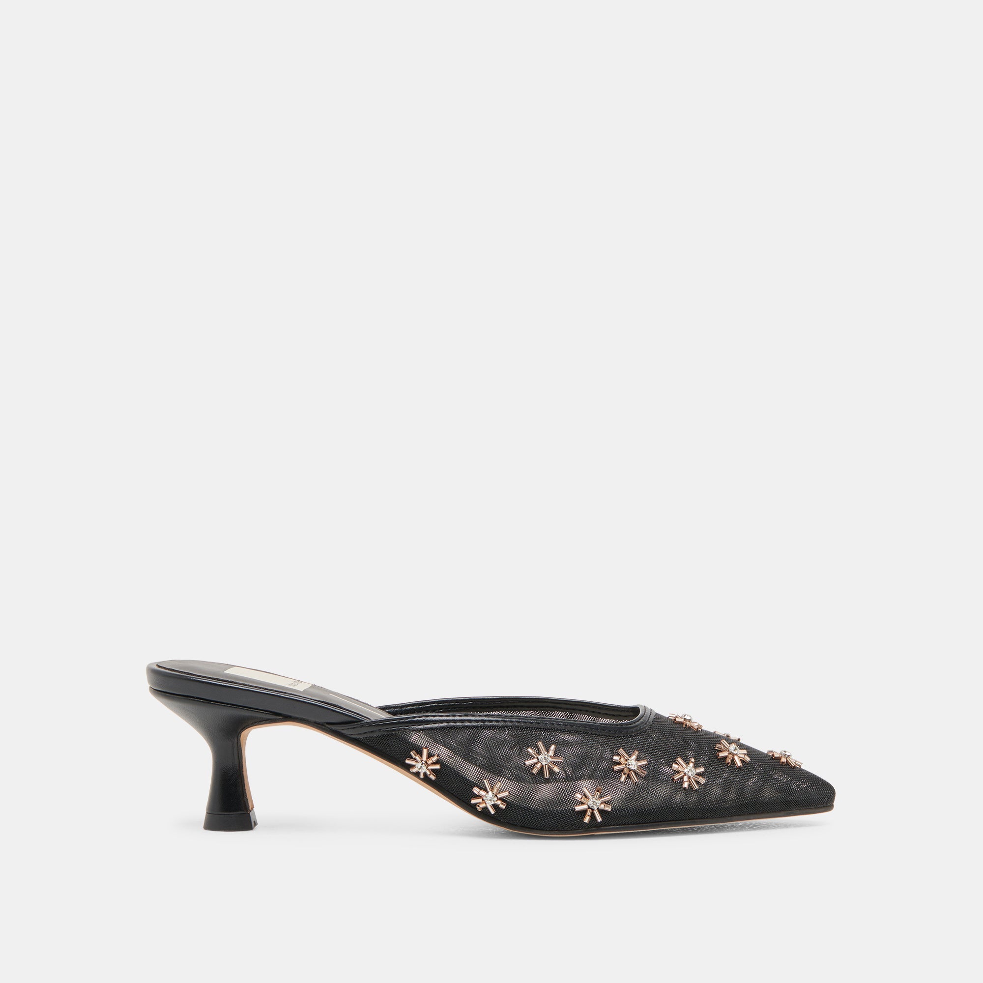 CLARA HEELS BLACK MESH | Women Dolce Vita