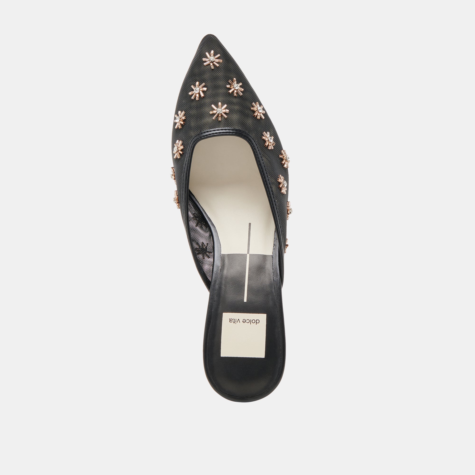 CLARA HEELS BLACK MESH | Women Dolce Vita
