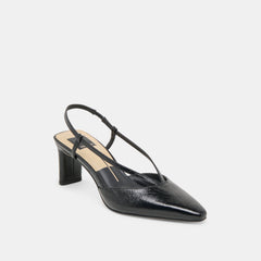 Ginay Black Leather Heels | Dolce Vita Women