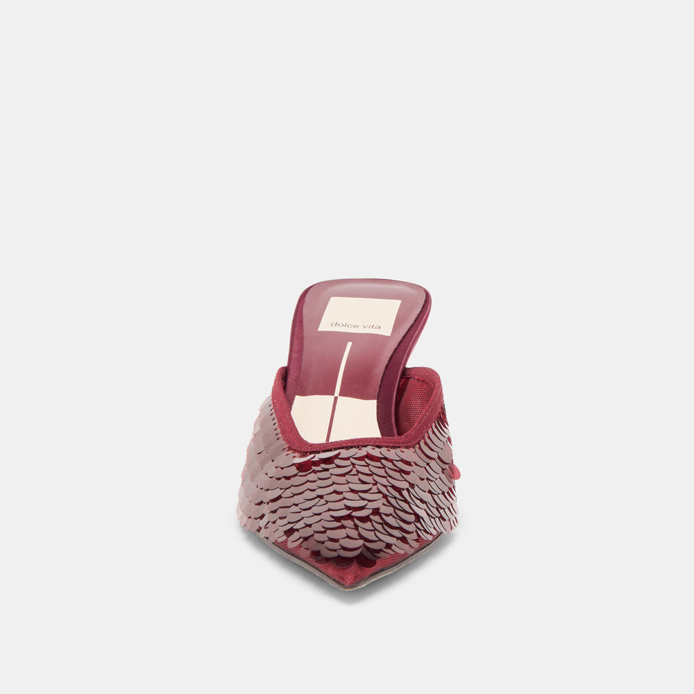 Cleo Cranberry Sequin Heels | Women Dolce Vita