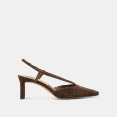 Ginay Dk Brown Suede Heels | Dolce Vita Women