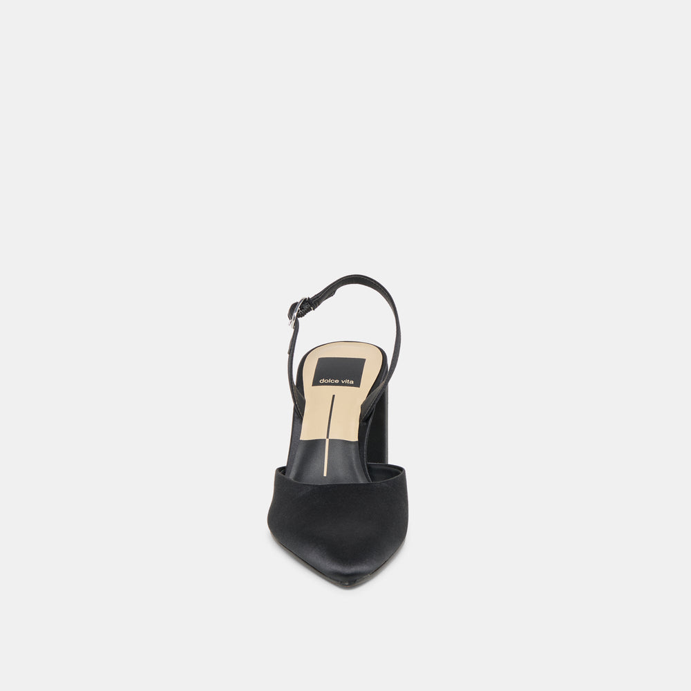 Carel Onyx Satin High Heels | Women Dolce Vita