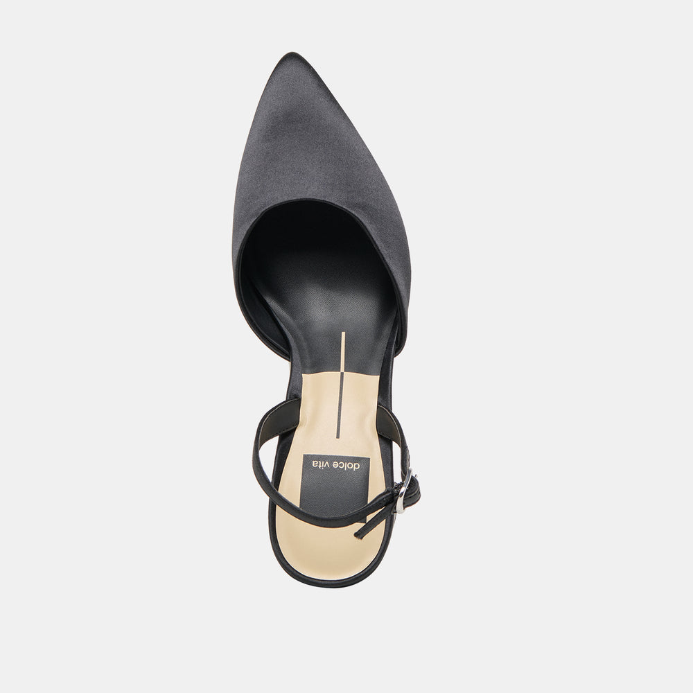 Carel Onyx Satin High Heels | Women Dolce Vita