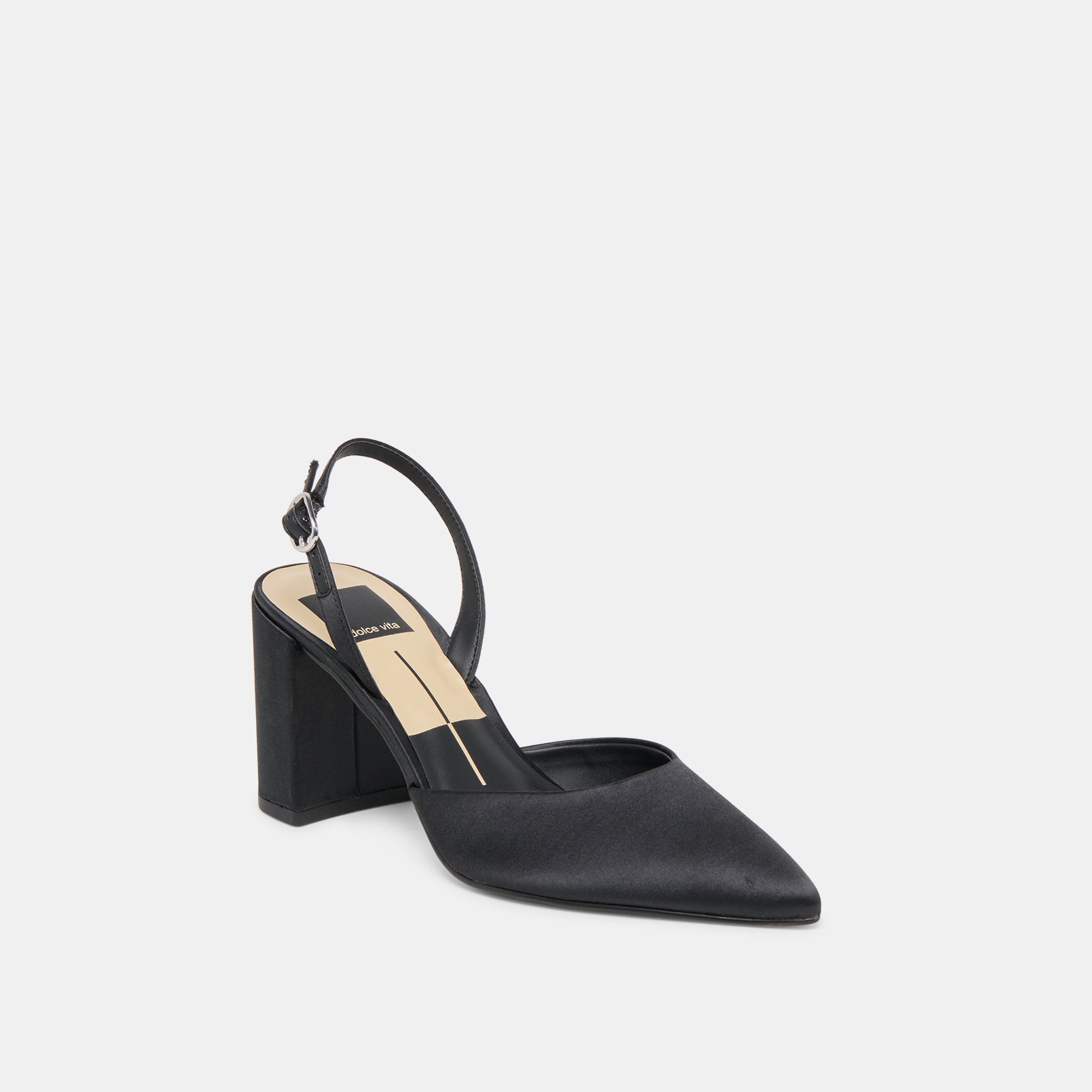 Carel Onyx Satin High Heels | Women Dolce Vita