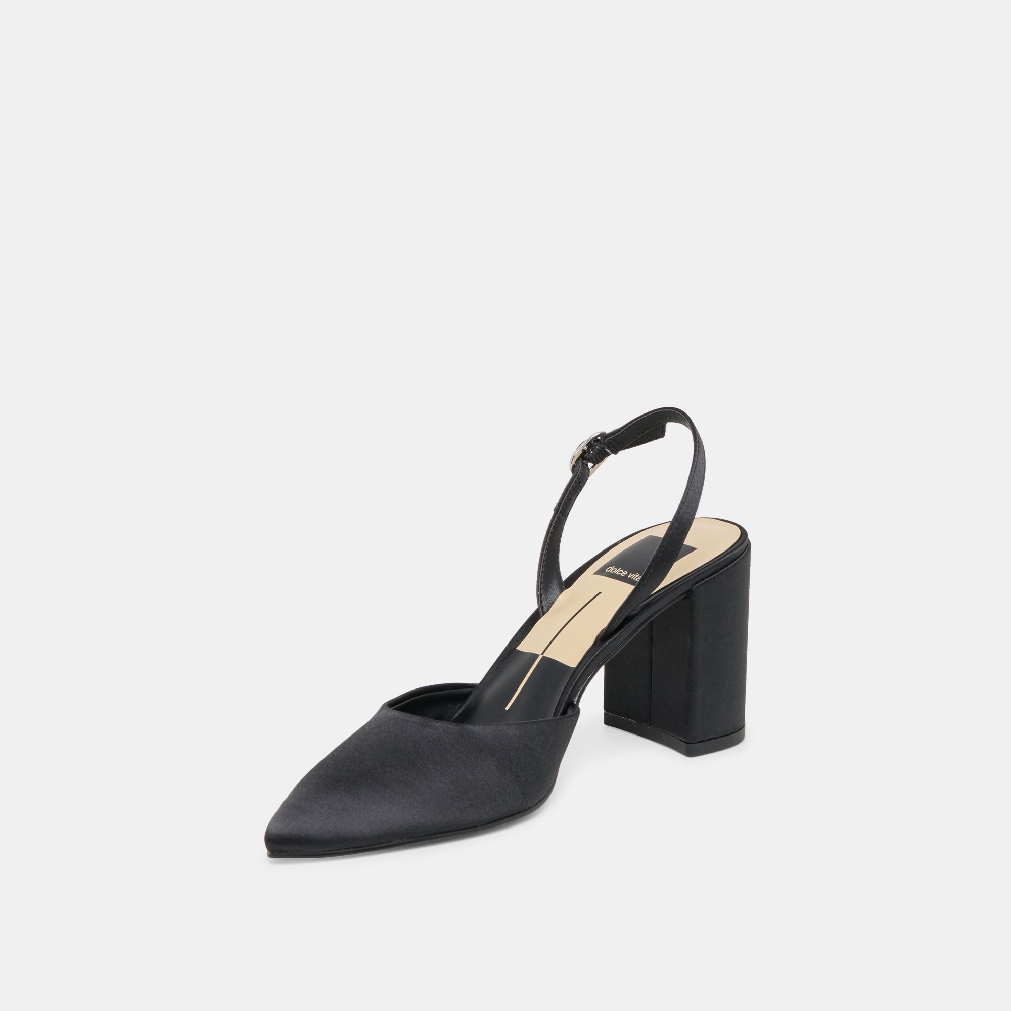 Carel Onyx Satin High Heels | Women Dolce Vita