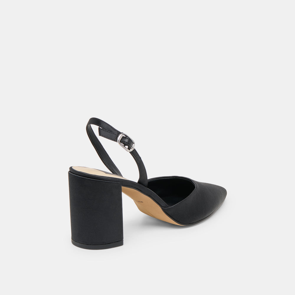 Carel Onyx Satin High Heels | Women Dolce Vita