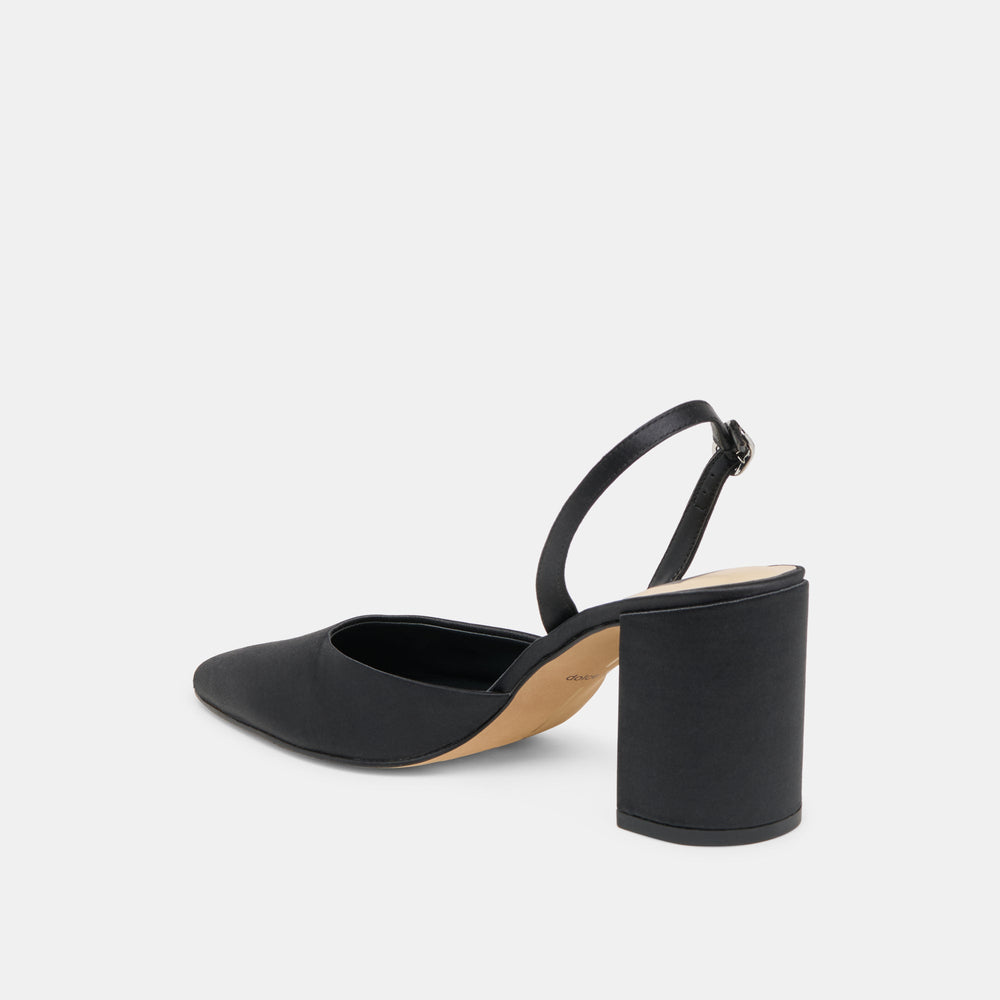 Carel Onyx Satin High Heels | Women Dolce Vita