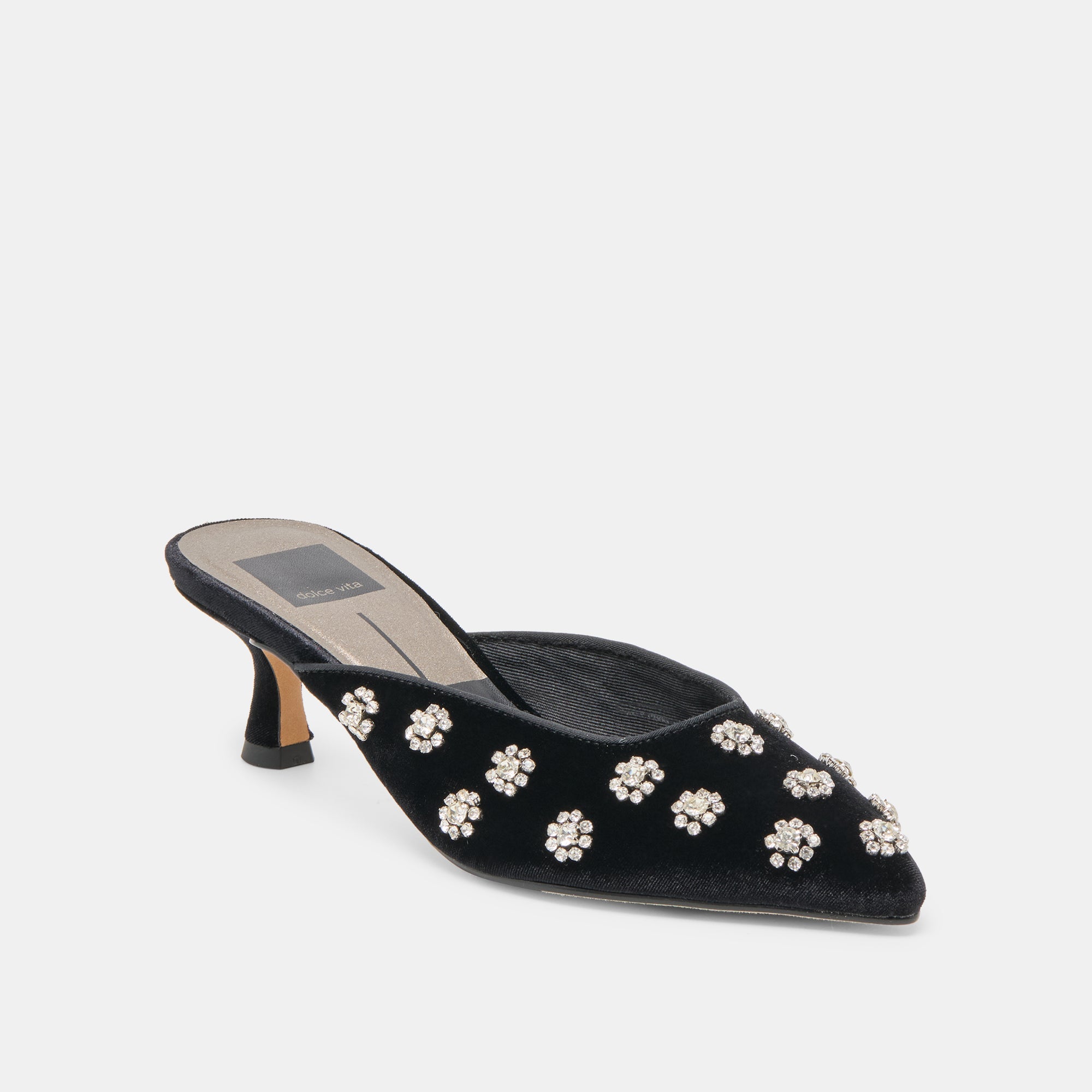 Clara Nero Velvet Heels | Women Dolce Vita