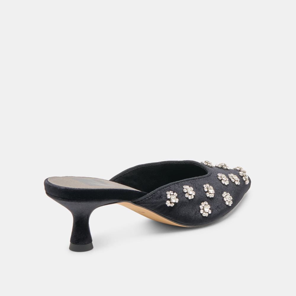 Clara Nero Velvet Heels | Women Dolce Vita