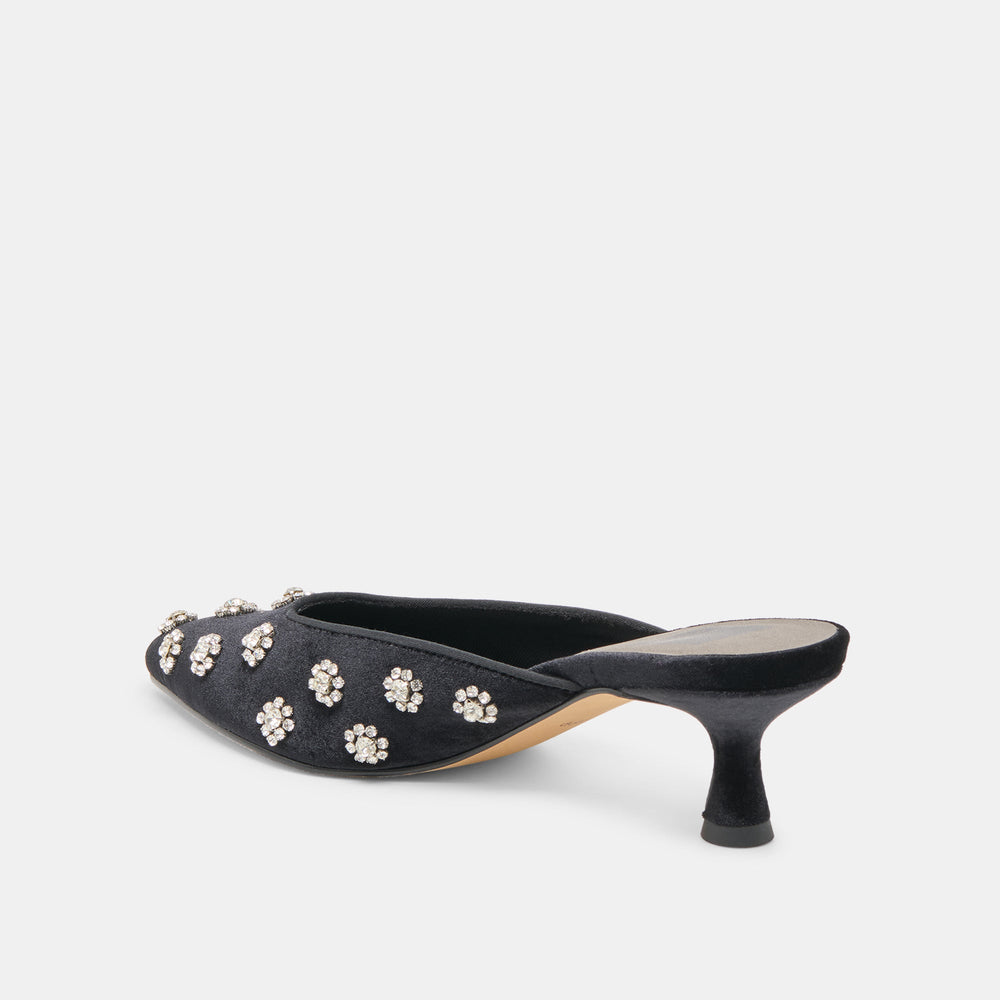 Clara Nero Velvet Heels | Women Dolce Vita