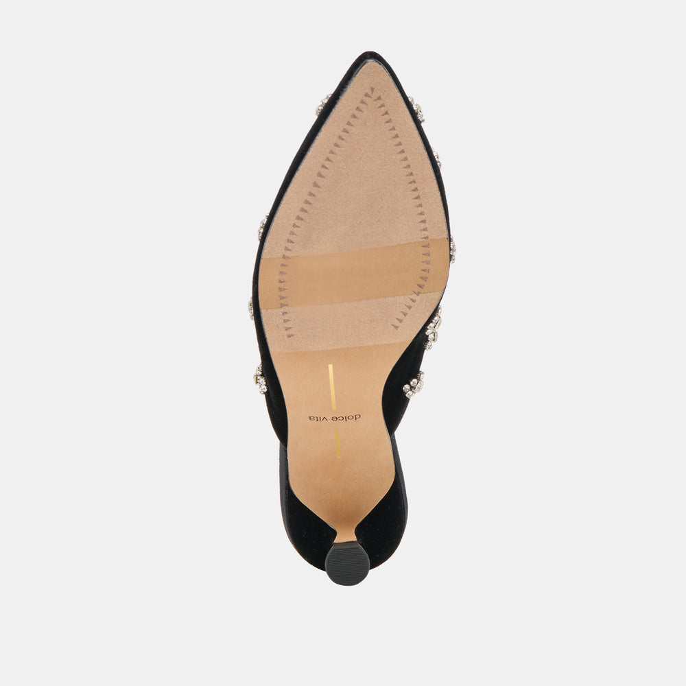 Clara Nero Velvet Heels | Women Dolce Vita