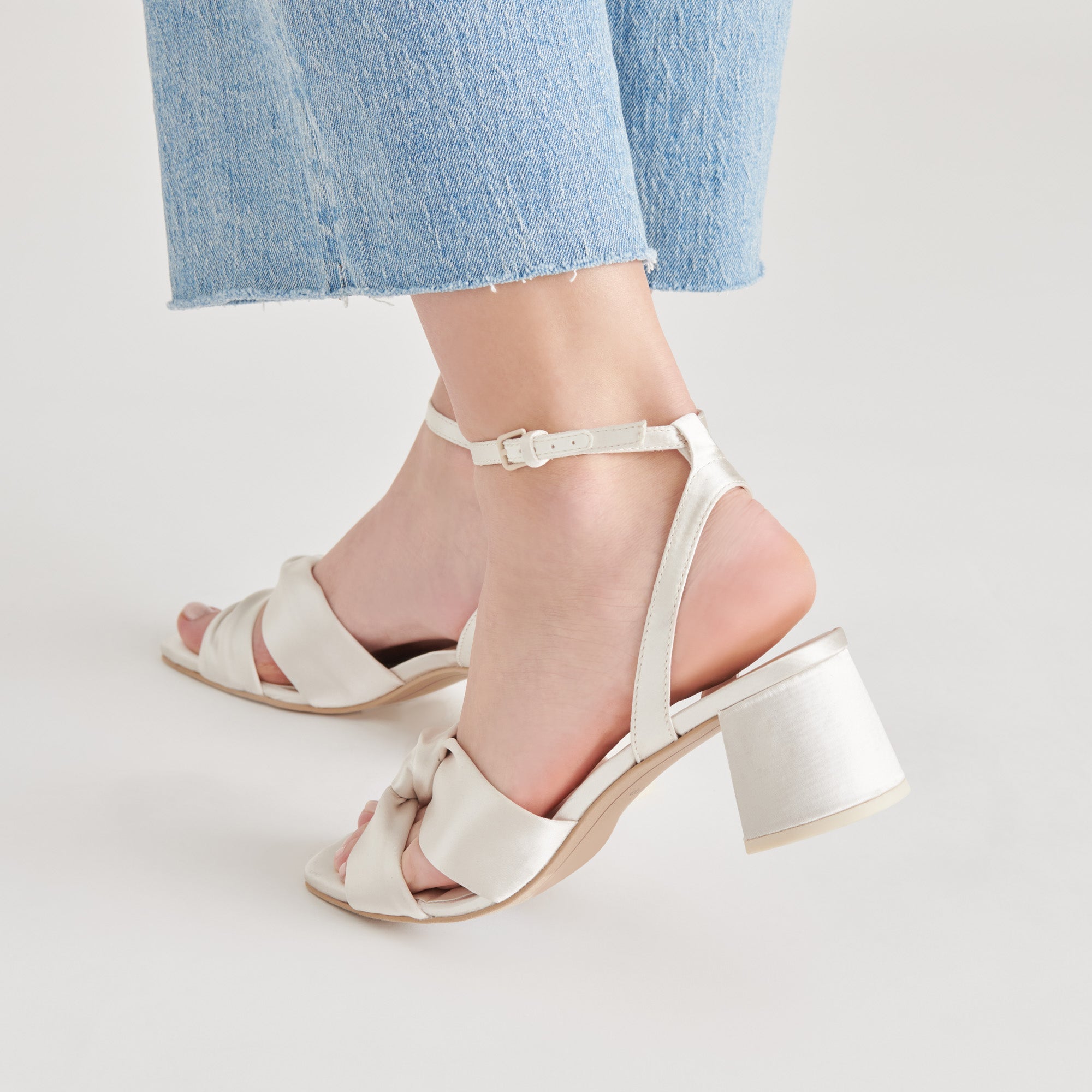 Brenna Ivory Satin Heels | Women Dolce Vita