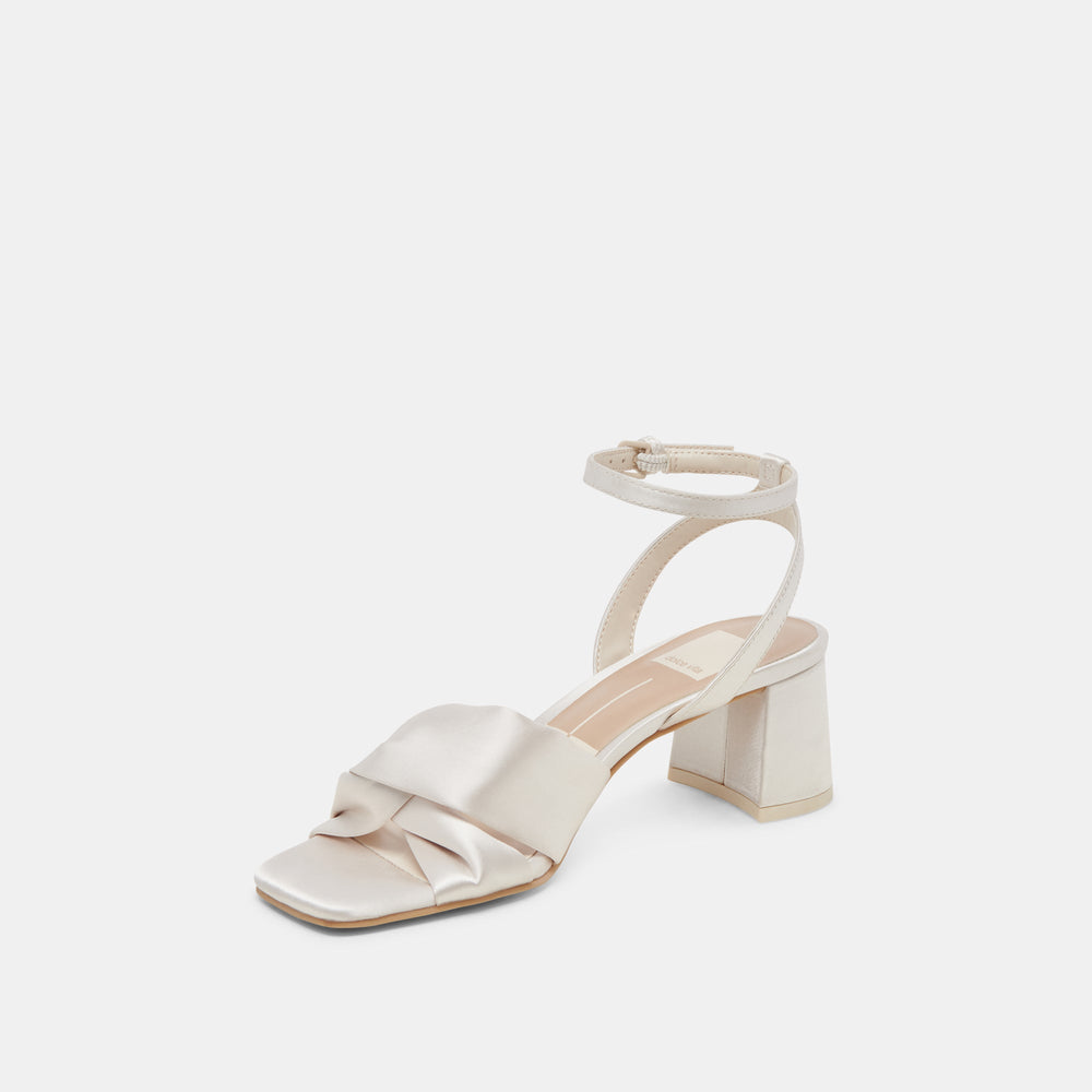 Brenna Ivory Satin Heels | Women Dolce Vita