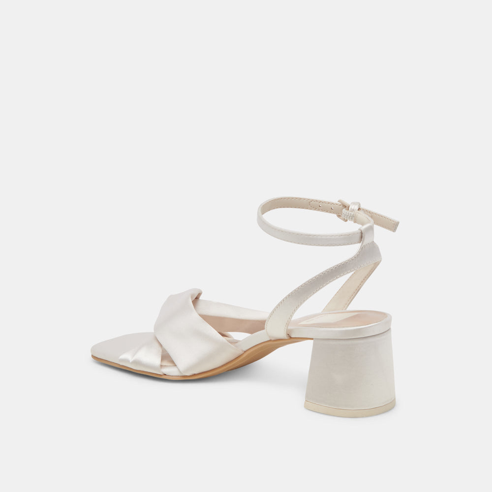 Brenna Ivory Satin Heels | Women Dolce Vita