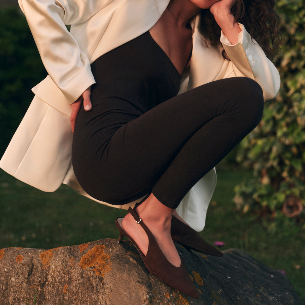 Alenna Dk Brown Suede Heels | Women Dolce Vita