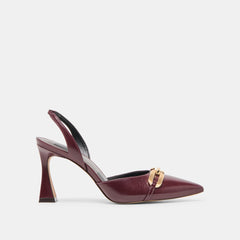 Malik Cranberry Crinkle Patent Heels | Dolce Vita Women